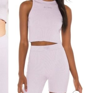 WNTRMSE lilac bike short and tank set